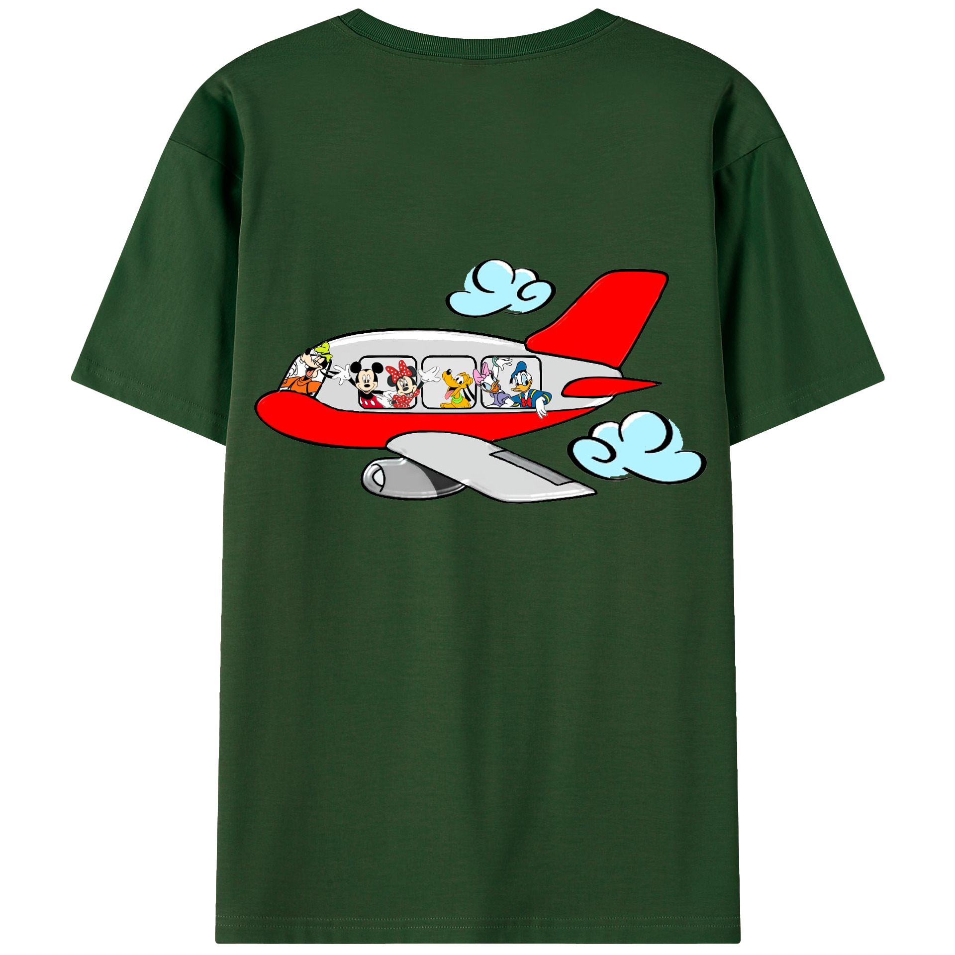 （画像用） ミッキーマウス Mickey Mouse 綿100％半袖Tシャツ（背面プリント）